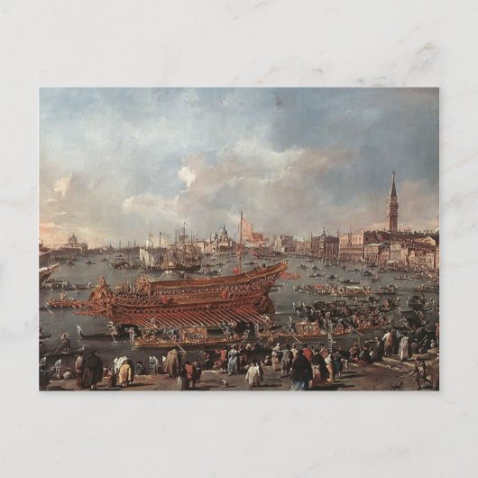 Francesco Guardi - Der Doge auf dem Bucintoro, Riv Postkarte (Vorderseite)