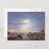Francesco Guardi - Der Giudecca-Kanal mit Zattere Postkarte (Vorne/Hinten)