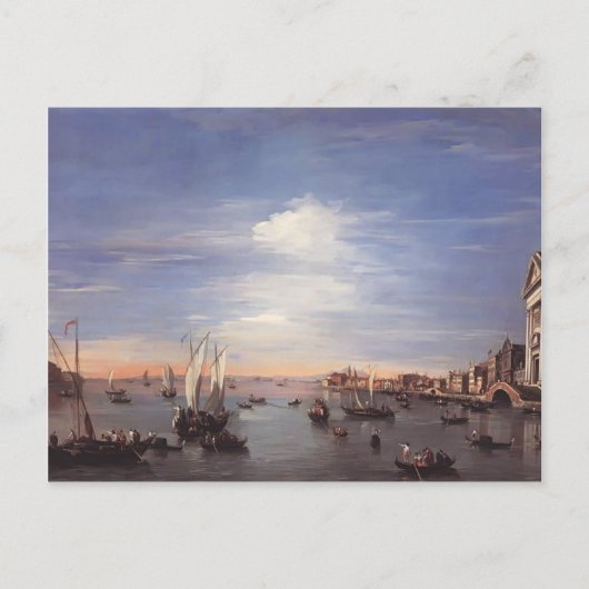 Francesco Guardi - Der Giudecca-Kanal mit Zattere Postkarte (Vorderseite)