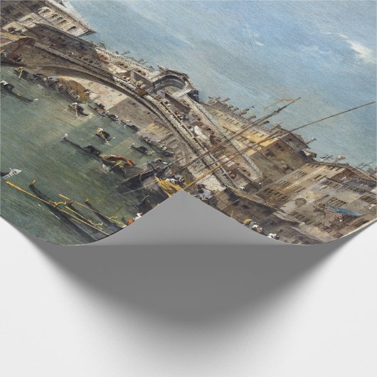 Francesco Guardi Grand Canal mit Rialto Geschenkpapier (Ecke)