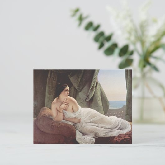 Francesco Hayez - Neuausrichtung der odalisque Postkarte (Stehend Vorderseite)