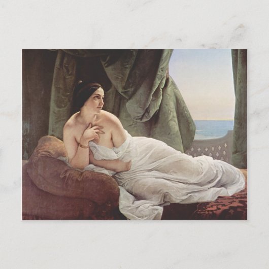 Francesco Hayez - Neuausrichtung der odalisque Postkarte (Vorderseite)