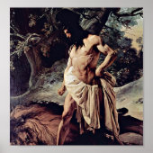 Francesco Hayez - Samson und der Löwe Poster (Vorne)