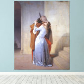 FRANCESCO HAYEZ - THE KISS (il Bacio) - 1859 - Leinwanddruck (Insitu (Holzboden))