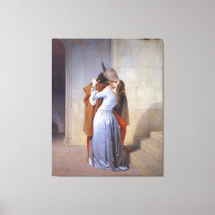 FRANCESCO HAYEZ - THE KISS (il Bacio) - 1859 - Leinwanddruck
