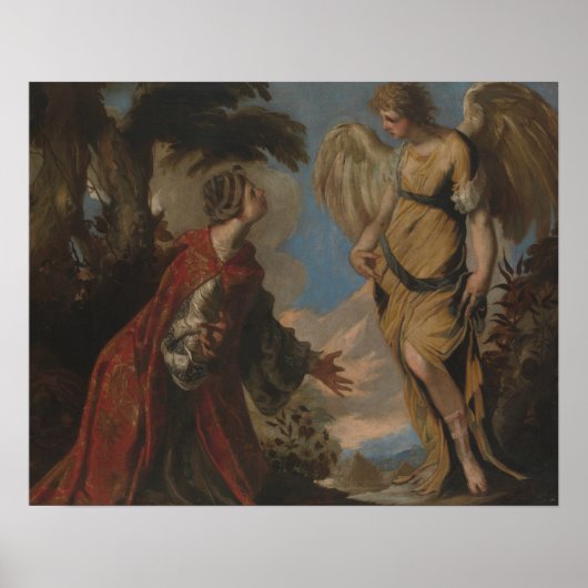 Francesco Maffei - Hagar und der Engel Poster (Vorne)