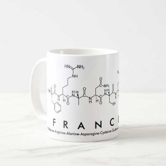 Francette Peptidname Tasse (Vorderseite Links)