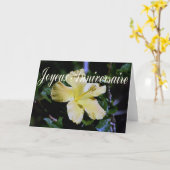 Franch Birthday Card Karte (Gelbe Blume)