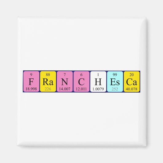 Franchesca Periodenmagnet Magnet (Vorne)