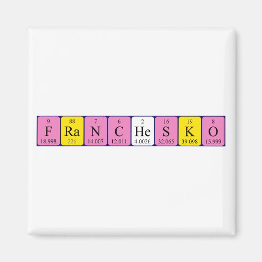 Franchesko Periodenmagnet Magnet (Vorne)