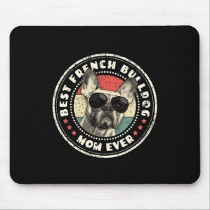 Franchie Mama Ever Retro Französischer Bulldog Lov Mousepad