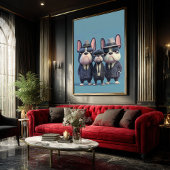 Franchie Mobsters: Pinstripe Pups Kunst, Dichtung  Poster