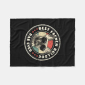 Franchie Vater Ever Retro French Bulldog Lover Bes Fleecedecke (Vorderseite (Horizontal))