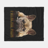 Franchisenmutter | Französische Bulldogin-Mama-Ges Fleecedecke (Vorderseite (Horizontal))