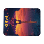 Francia Paris Torre Eiffel nocturna Magnet (Horizontal)