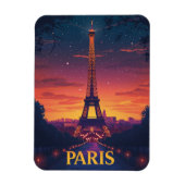 Francia Paris Torre Eiffel nocturna Magnet (Vertikal)