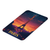 Francia Paris Torre Eiffel nocturna Magnet (Linke Seite)