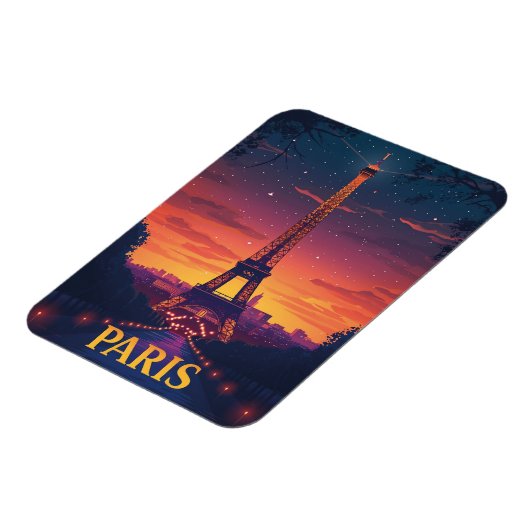 Francia Paris Torre Eiffel nocturna Magnet (Linke Seite)
