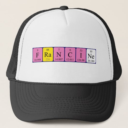 Francine Periodic Table name hat Truckerkappe (Vorderseite)