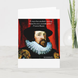 Francis Bacon & Famous Quote Grußkarte Karte