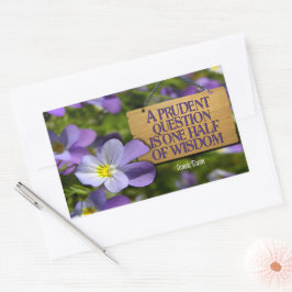 Francis Bacon Inspirational Zitat "Weisheit" Rechteckiger Aufkleber