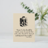 Francis Bacon Quote Postcard Postkarte (Stehend Vorderseite)