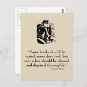 Francis Bacon Quote Postcard Postkarte (Vorne/Hinten)