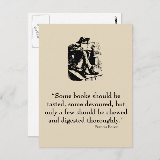 Francis Bacon Quote Postcard Postkarte (Vorne/Hinten)