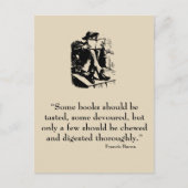 Francis Bacon Quote Postcard Postkarte (Vorderseite)