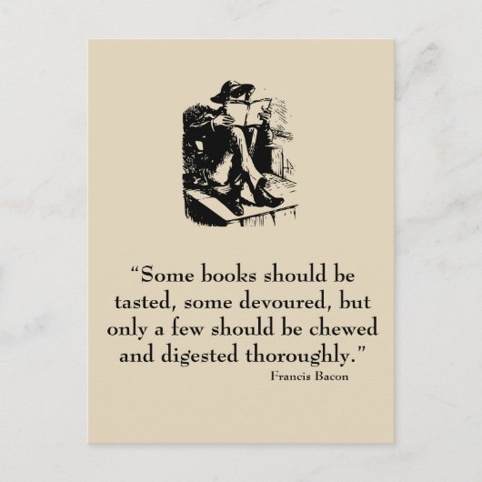 Francis Bacon Quote Postcard Postkarte (Vorderseite)