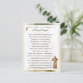 Francis einfaches Gebet für den Frieden Postkarte (Stehend Vorderseite)