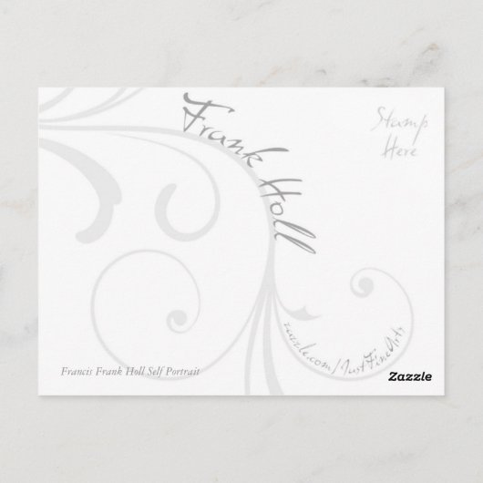 Francis Frank Holl Portrait Postkarte (Rückseite)