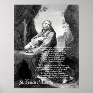 Francis, "O Herr, mache mich zu einem Instrument v Poster