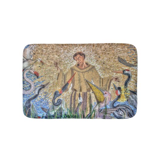 Francis of Assisi Mosaic Badematte (Vorderseite)
