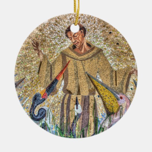 Francis of Assisi Mosaic Keramikornament (Vorne)