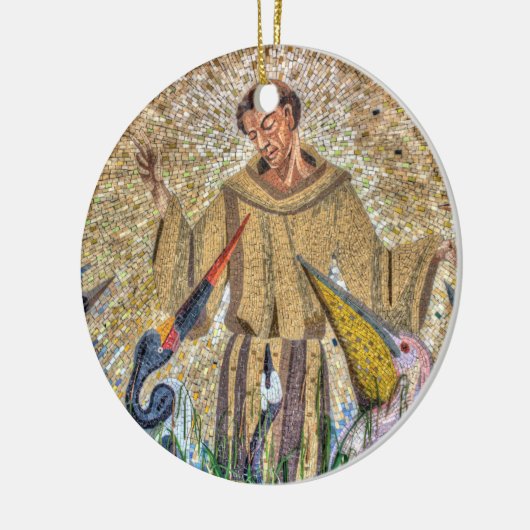 Francis of Assisi Mosaic Keramikornament (Links)