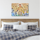 Francis of Assisi Mosaic Leinwanddruck (Insitu (Schlafzimmer))