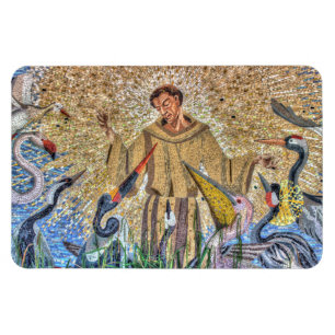 Francis of Assisi Mosaic Magnet