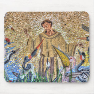 Francis of Assisi Mosaic Mousepad