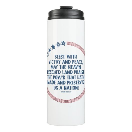 Francis Scott Key - Gott für Freiheit loben Thermosbecher (Vorderseite)