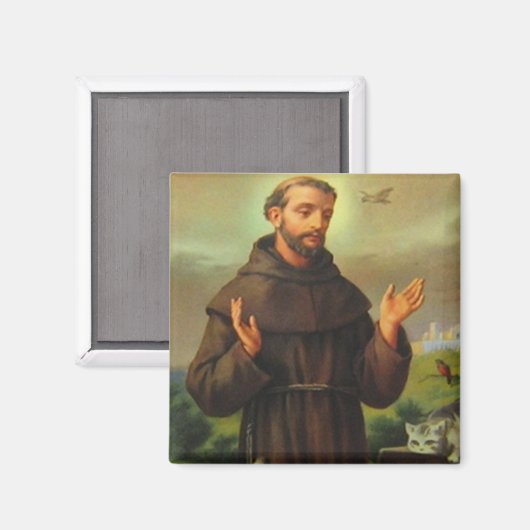 Francis von Assisi Magnet (Vorderseite/Rückseite)