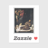 Francis von Assisi mit Engelmusik Aufkleber (Blatt)