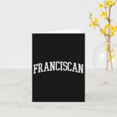 Franciscan Arch Vintag Retro Uni Athletic Spion Karte (Gelbe Blume)