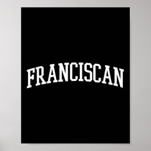 Franciscan Arch Vintag Retro Uni Athletic Spion Poster