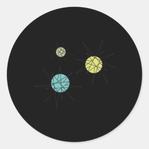 Franciscan Sternexplosion Dinnerware Atomera Runder Aufkleber