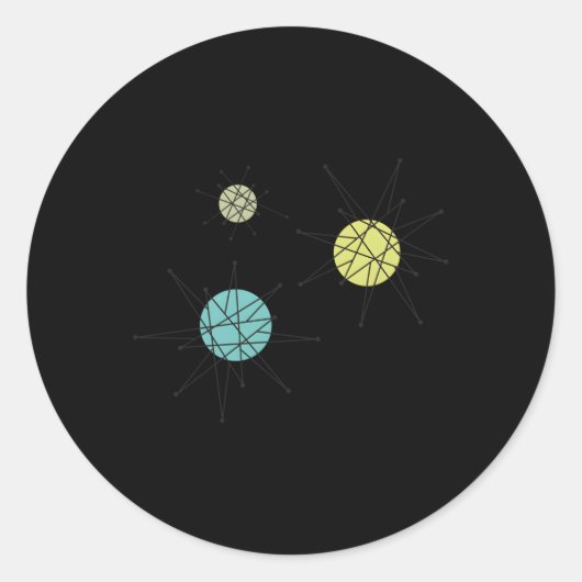 Franciscan Sternexplosion Dinnerware Atomera Runder Aufkleber (Vorderseite)
