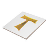Franciscan Tau Cross Pax Et Bonum Gold Metallic Fliese (Seite)