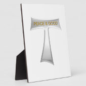 Franciscan Tau Cross Peace und Good Silver & Gold Fotoplatte (Seite)