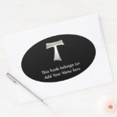 Franciscan Tau Cross Peace und Good Silver & Gold Ovaler Aufkleber (Umschlag)