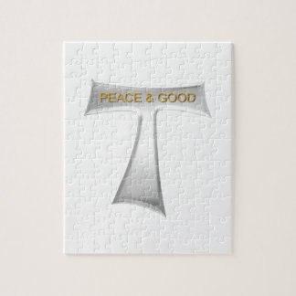 Franciscan Tau Cross Peace und Good Silver & Gold Puzzle